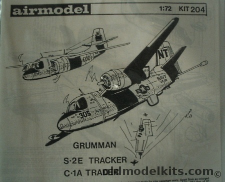 Airmodel 1/72 Grumman S-2E or C-1A Trader - Bagged, 204 plastic model kit
